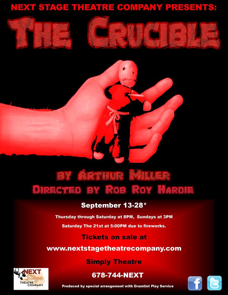 Arthur Miller's THE CRUCIBLE in Marietta 09/13 - 09/28
